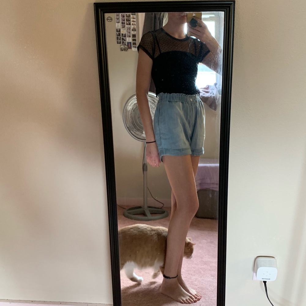 L.A. Hearts Black Sheer Crop Top